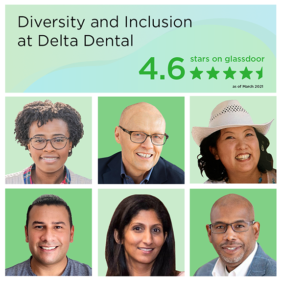 Diversity and Inclusion at Delta Dental: 4.6 stars on glassdoor as of March 2021