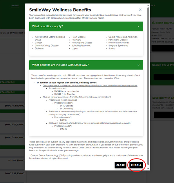 Enrollment section