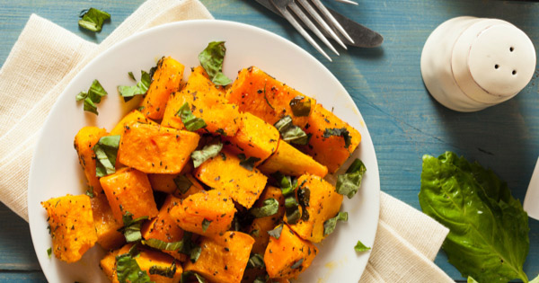 Roasted butternut squash with garlic and herbs | Delta Dental