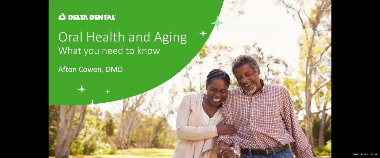 Oral health and aging